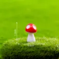 Miniatura statuetta fungo rosso e bianco per paesaggio di muschio decorazione fai da te - N. 23 piccolo 3 punti rosso