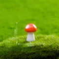 Miniatura rosso bianco fungo resina ornamento micro paesaggio DIY giardino decoro accessorio 1.2x0.8cm - N. 24 piccolo 3 punti arancione