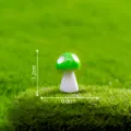 Mini statuetta di fungo verde di simulazione per micro paesaggio di muschio decorazione 1,2 cm - N. 28 piccolo 3 punti verde