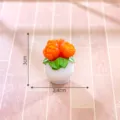 Miniature potted flower dollhouse DIY decoration orange simulation plant mini ornament - No. 4 Orange Large