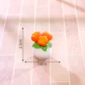Miniature simulation flower potted plant dollhouse DIY decoration desktop ornament. - No. 9 Orange Small