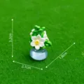 Miniature dollhouse flower pot DIY micro landscape resin ornament desktop tiny decor white - No. 11 Daffodil