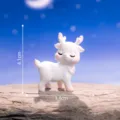 Cute white deer figurine micro landscape DIY accessory mini desktop ornament 4.1x3.4cm - No. 2 Standing & Looking Back Fawn