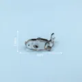 Niedliche Kristallfisch-Figur für Mikro-Landschafts-Aquarium-Dekoration, Miniaturglasfisch. - Nr. 2 Schwarz, groß