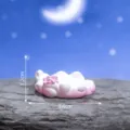 Miniature resin cloud ornament with pink flowers for DIY garden landscape and desktop decor. - No. 5 A Cloud