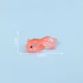 Miniatur Harz Goldfisch Figur für Aquarium Fischteich Landschaftsgestaltung DIY Mikro Dekoration. - Nr. 4 Leuchtrot, groß