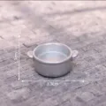 Miniatur silberner Suppentopf Modell Puppenhaus Kueche Zuebehör Mikro Landschaft DIY 1Stk - Nr. 3 Aluminiumtopf