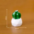 Mini planta de maceta de cactus artificial bonita decoracion de escritorio accesorio - Suculenta de flor azul n.º 7