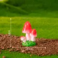 Estatuilla de resina de seta roja en miniatura para jardín de suculentas decor 3.8cm - Seta roja n.º 9
