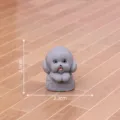 Mini carino cucciolo grigio statuetta resina giocattolo casa delle bambole decoro - Stile 5 Cucciolo che Allunga la Zampa / Grigio