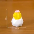 Miniature simulation cactus potted plant resin ornament desktop car accessory 3.3cm height - Yellow Succulent No. 8