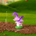 Miniatura figura seta morada resina adorno para jardín suculento bricolaje decoración. - Seta mágica púrpura n.º 10