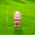 Leuk kamperend klein bruin beer figuur miniatuur mos landschap DIY bureaudecoratie 3,4cm - Nr. 10 Koken
