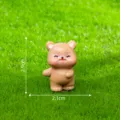 Miniatuur bruine beer hars figuur schattig micro landschap mos tuin DIY bureau ornament 2.9cm - Handreiking nr. 12