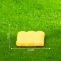 Mini geel vierkant kussen poppenhuis accessoire mos micro landschap DIY decoratie - Geel kussen nr. 15