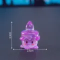 Cute purple candle figurine miniature resin doll desktop ornament micro landscape decoration - Size 5 / Purple