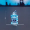 Cute miniature blue candle figurine desktop ornament micro landscape DIY decoration accessory - Size 3 / Blue