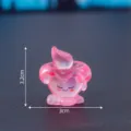 Mignonne mini figurine de bougie en resine ornament de bureau micro paysage deco 1pc - Rose
