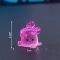 Mini mignon bougie résine figurine bureau décor miniature ornement jouet cadeau 3cm rose - Fuchsia
