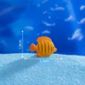 Figurine de poisson orange miniature pour aménagement d'aquarium et décoration de micro-paysage - Monde Sous-marin / N° 13 poisson perroquet sang