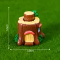 Miniatur Baumstumpf Haus Harz Ornament Moos Mikro Landschaft Feengarten Dekoration 3.5x3.8cm - Nr. 2 Baumstumpfhaus