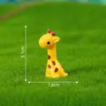 Cute mini giraffe figurine for succulent micro landscape, miniature garden animal ornament 3.7cm - Lying Deer No. 2