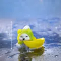 Lindo perro con chubasquero figura de resina micro paisaje decoración de escritorio - Estilo 4 Verde
