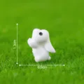 Miniature cute white rabbit resin figurine for micro landscape succulent plant pot garden decor. - No. 6 Standing Hugging Rabbit