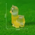 Miniatura di alpaca in resina luminosa per paesaggio di muschio e decorazione giardino piante - Beige