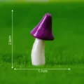 Miniature figurine de champignon violet pour paysage de mousse bonsai DIY 2.6cm - Champignon à chapeau pointu n° 8