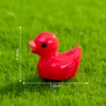 Mini Canard Rouge Figurine Miniature Animal Resine Mignon Micro Paysage DIY 1.5cm - Rouge