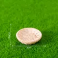 Miniatur geflochtener Korb, kleines rundes Tablett fur Mikro-Landschaft und DIY Moosgarten. - Nr. 16 Flechtkorb