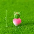 Miniatur rosa Rettich Harz Figur Mikro Landschaft DIY Moos Garten Topfpflanze Dekoration - Nr. 9 Pinke Karotte