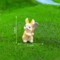Miniaturgarten Harz Kaninchen Figur mit Schaufel, süße DIY Desktop Dekoration Ornament. - Nr. 3 Hacke