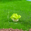 Miniatur Harz Kohl Figur, süße Mikro Landschaft Gartenarbeit DIY Dekorationszubehör. - Nr. 6 eingewickelter Kohl
