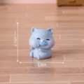 Mignonne figurine chat bleu animal miniature paysage résine ornement décoration 2.7cm - Chat mignon n° 6