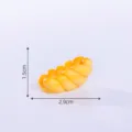 Miniature simulation braided bread resin cabochon DIY keychain accessory tiny ornament. - No. 7 Bread