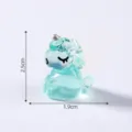 Mini translucent blue resin unicorn figurine toy cute micro landscape car desktop ornament - Blue