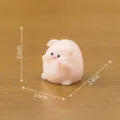 Mignonne cochon en résine figurine miniature décoration de bureau micro paysage jouet 2.5cm - N° 2 couleur unie touchant le visage