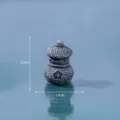 Mini pagoda de rocalla china bonsái decoración de jardín zen estatuilla en miniatura - N.º 6 Horno de pétalos