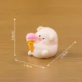 Mignonne figurine de cochon en résine avec cornet de glace miniature décor de bureau paysage - N° 4 couleur unie glace