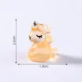 Mini Resin Unicorn Figurine Orange Glow Cartoon Animal DIY Micro Landscape Ornament SKU - Orange