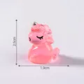 Schattig roze hars eenhoorn beeldje miniatuur landschap DIY auto dashboard decoratie 2.5cm - Roze