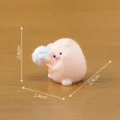 Mignonne figurine de cochon en résine ornement de bureau micro paysage accessoire voiture - N° 5 couleur unie guimauve
