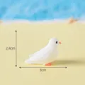 Mini white dove figurine resin micro landscape beach miniature ornament decor 2.4cm - No. 5 Pigeon Looking Up