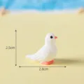 Mini white pigeon figurine for micro landscape fairy garden decoration and DIY beach decor. - No. 7 Pigeon
