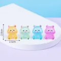 Cute translucent resin bear miniature figurines for micro landscape desktop decor and accessories. - No. 3 Tiger