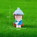 Cute miniature resin girl figurine for micro landscape and car desktop decoration accessories. - No. 2 / Blue Girl