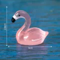 Mignonne figurine miniature de flamant rose lumineuse pour micro paysage aquarium mousse decor bureau - N°2 Rose