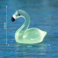 Mini figurine flamant rose en verre vert pour décoration micro paysage, ornement 3cm - Vert N° 3